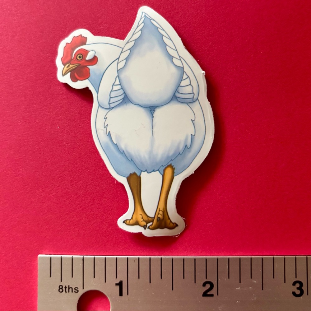 10/$10 Chicken Butt Aesthetic Vinyl Sticker Waterproof Water Bottle Laptop Craft - Picture 2 of 2